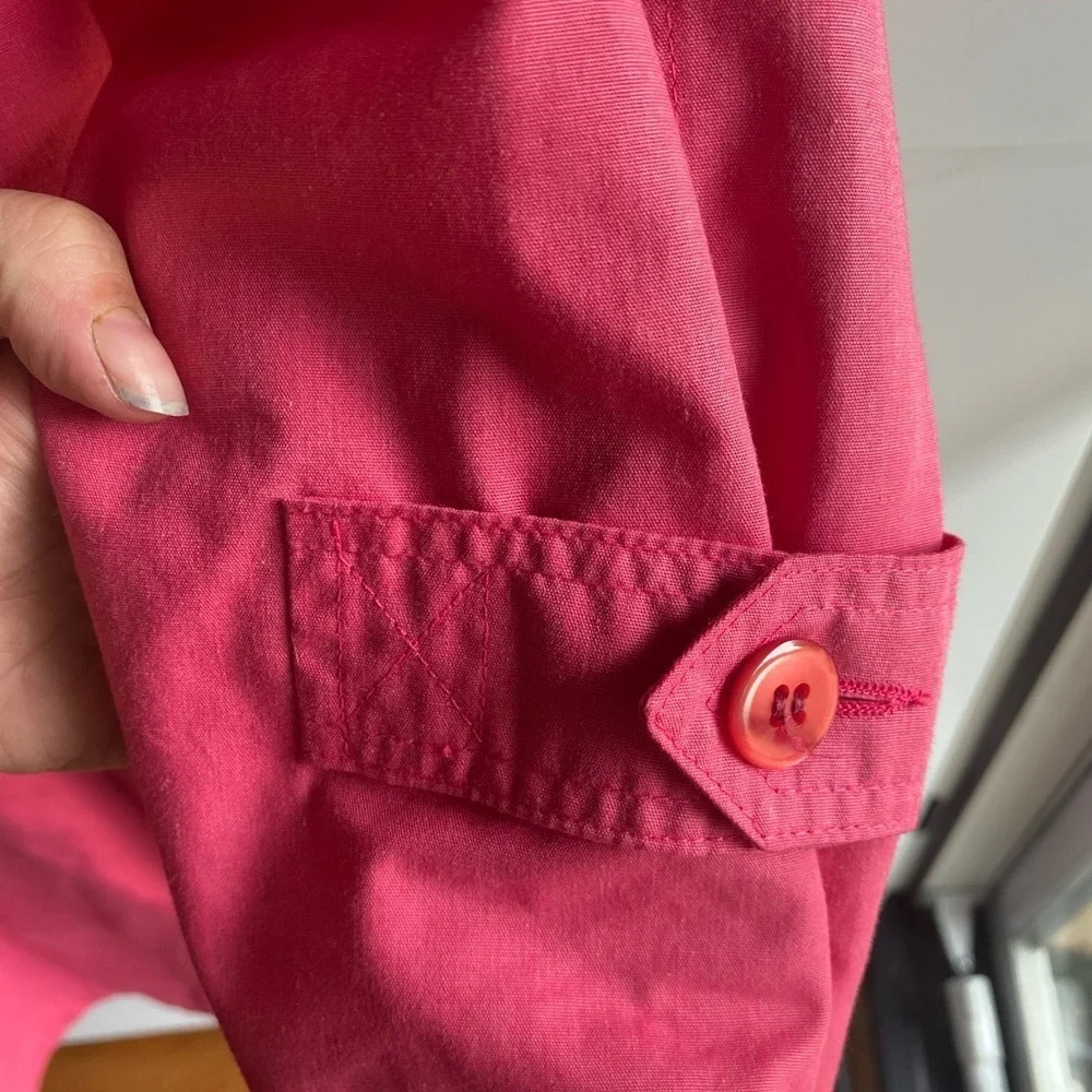 Raspberry Women's London Fog Wamsutta Classic Over Coat Sz 6P - Picture 4 of 6